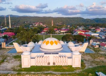 Disebut Akan Jadi Ikon Baru Kepulauan Selayar, Begini Tampilan Mesjid Rahmatan Lil Alamin dari Udara